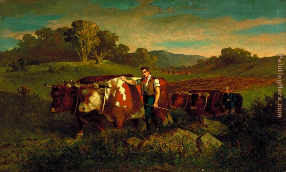 Herdsmen with Cows painting - Edward Mitchell Bannister Herdsmen with Cows art painting